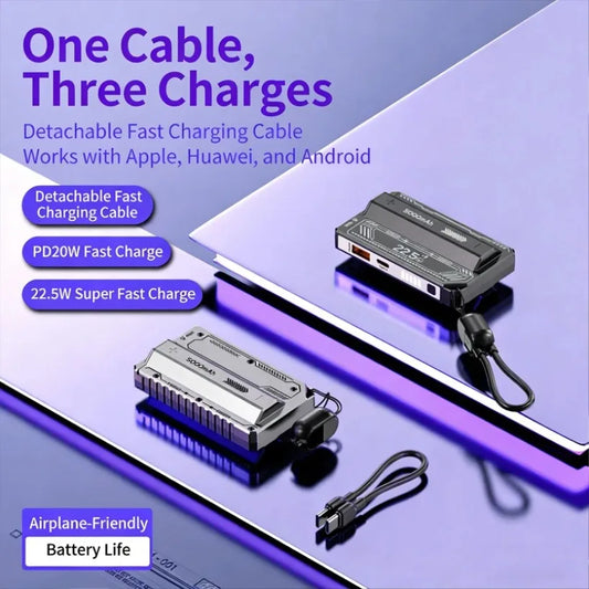 5000mAh Battery Charger Case DIY Power Bank Box PD 20W Fast Charging Portable Battery Charge Storage Box Charger without Battery