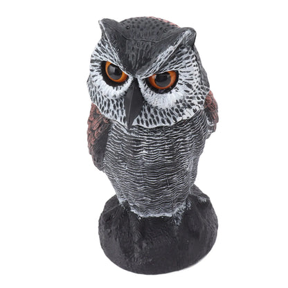 Owl Decoy to Scare Birds Owl Decoy Plastic Shake Head Owl Decoy To Scare Birds Away Scarecrow Fake Owl Outdoor Garden Decoration