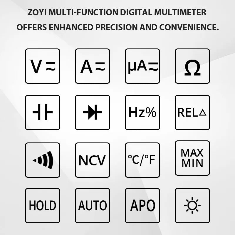 ZT219Digital Multimeter 19999 Counts True Rms Multimeters AC/DC Current Meter Voltimetro Profesional Voltage Tester f