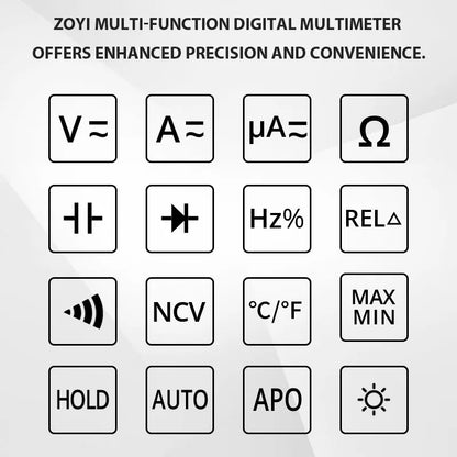 ZT219Digital Multimeter 19999 Counts True Rms Multimeters AC/DC Current Meter Voltimetro Profesional Voltage Tester f