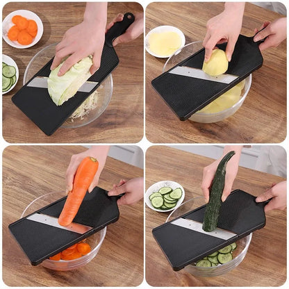 Multi Functional Plastic Stainless Steel Slicer, Suitable for Kitchen Tools Such As Onions, Vegetables, Potatoes, and Radishes