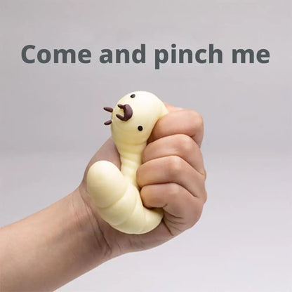 Squish Caterpillar Toy Soft Caterpillar Stretch Cute Sensory AntiStress Decompression Toys Soybean Bug Pinching Fun Toy