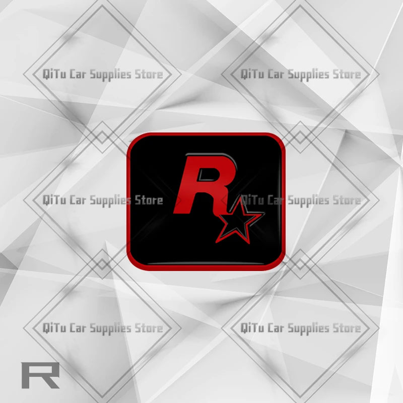 Zinc Alloy GTA Game R Star Badge Car Trunk Emblem 3D Grille Sticker For Opel Skoda Kia Dacia Fiat Abarth Peugeot Hyundai Styling