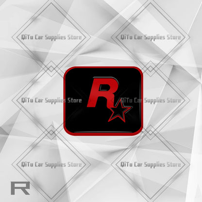 Zinc Alloy GTA Game R Star Badge Car Trunk Emblem 3D Grille Sticker For Opel Skoda Kia Dacia Fiat Abarth Peugeot Hyundai Styling