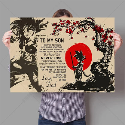 Retro Classic Anime Dragon Ball Poster HD Canvas Painting Print Goku Vegeta Art Wall Hanging Decor Room Children's Gifts Cuadros