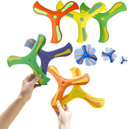 Children's Boomerang Toy Foam Safety Material Boomerang Throwing Target Rotator Trifoliate Flying Saucer Parent-Child