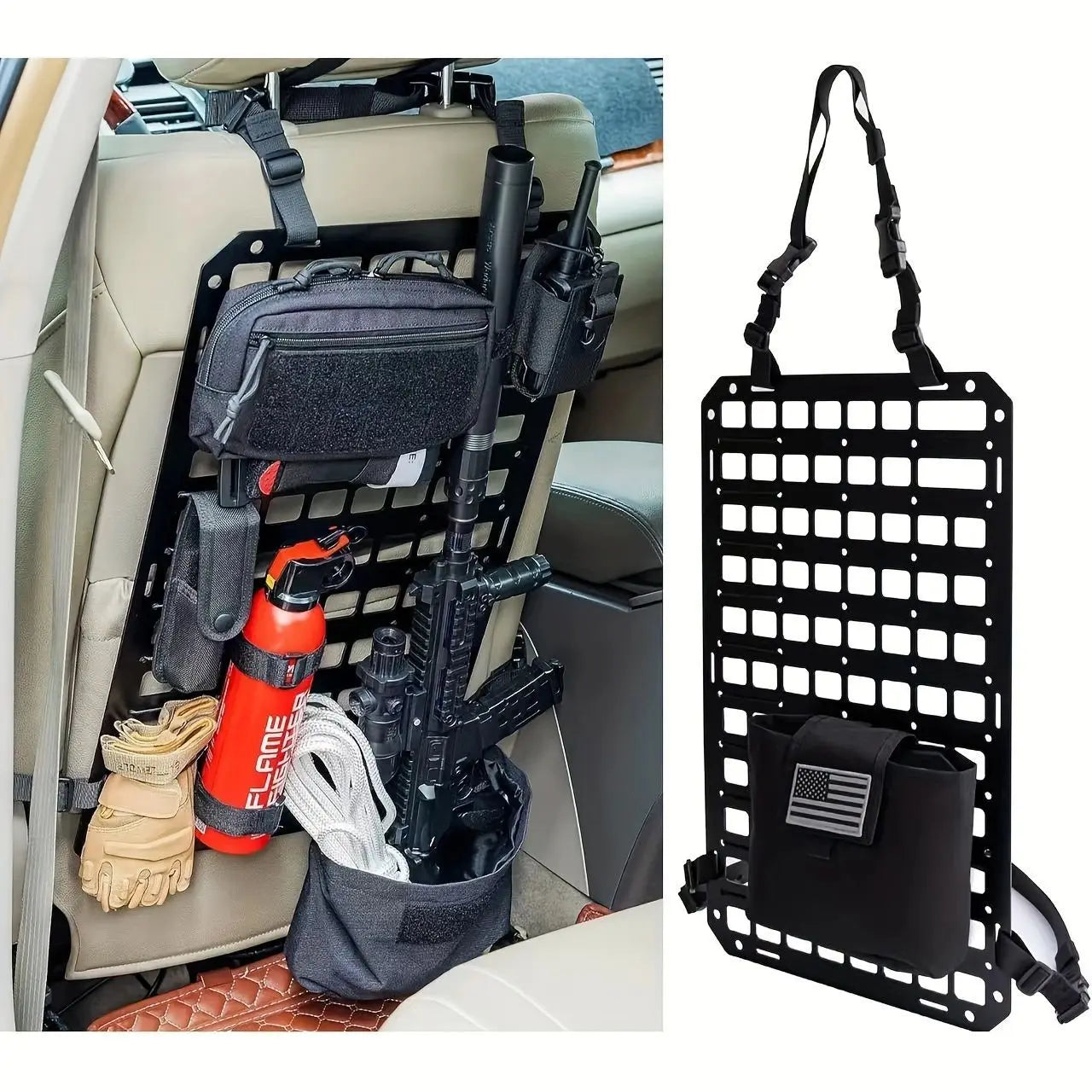 Car storage hanging plate car MOLLE accessories tactical hanging plate sun visor multifunctional storage