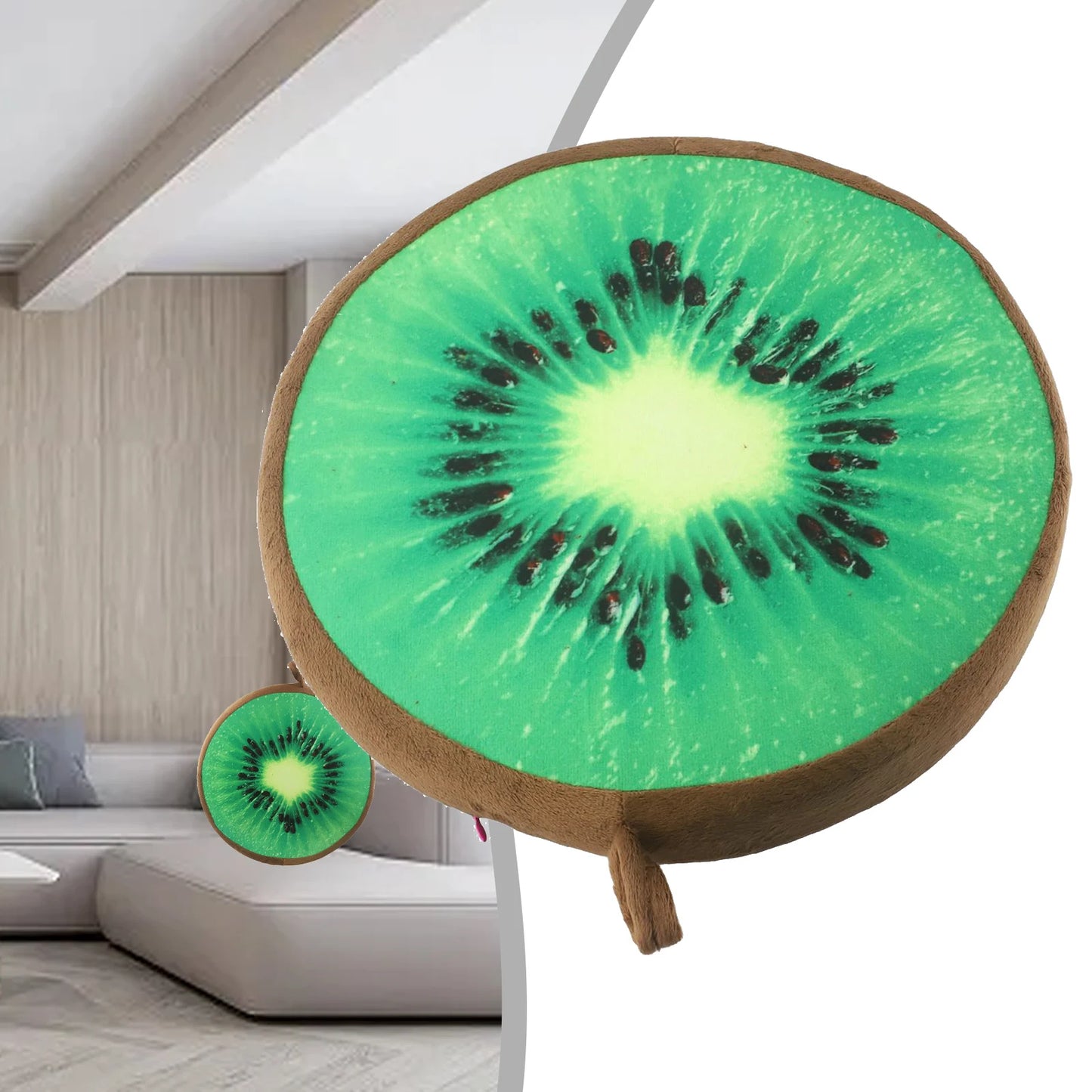 Cartoon Fruits Print Round Bar Chair Cushion Cover Anti-Slip Seat Cushion Slipcover Soft Stool Cushion Covers For Living Dining