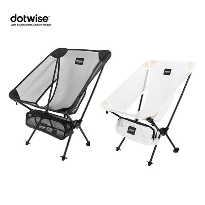 DOTWISE Portable Outdoor Camping Chair Breathable Moon Chair Fishing Chair  Aluminum Alloy MeshAnti-Sinking Lightweight Chair