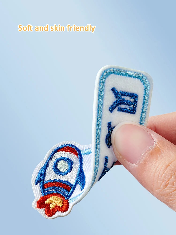 Customized Name Embroidery Stickers Sewing Tag For Kids Children Cloth Schoolbag Towel Washable Name Label