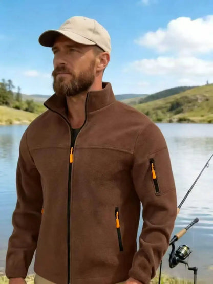 Men's hoodie autumn and winter 2026 new item fleece outdoor warm fleece jacket casual sports trend top