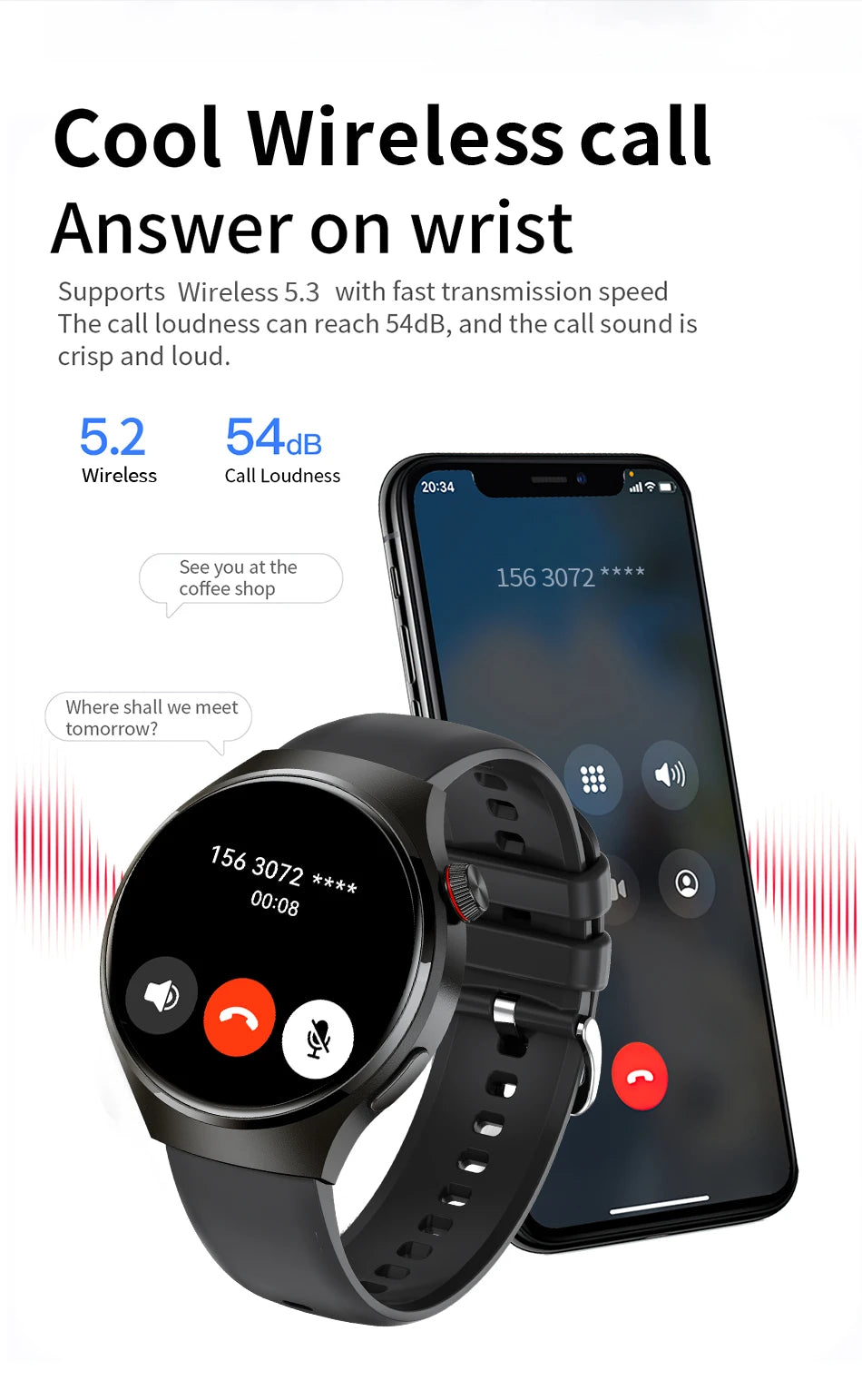 LIGE Men's Smart Watch Outdoor Sports Watches Heart Rate Blood Oxygen Monitoring Motion Trajectory Bluetooth Call Smartwatch