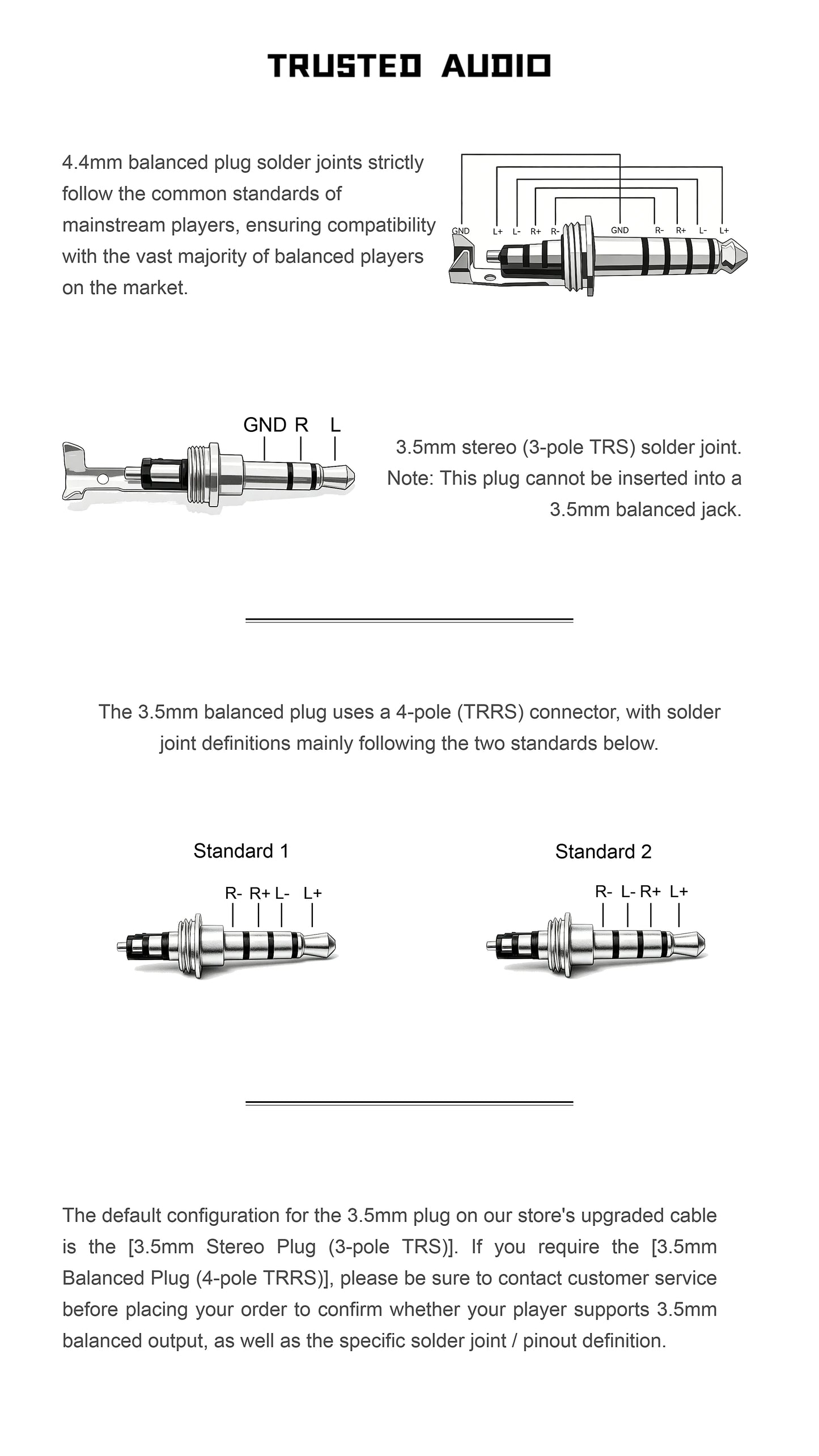 Trusted-52 Graphene Pd-Plated + 7N OCC HiFi Earphone Cable 3.5mm/4.4mm Balanced MMCX/0.78mm 2pin QDC for IE900/IE600/N5005