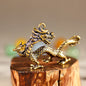 Chinese Beast Dragon Statue Bronze Figurine Ornaments Antique Copper Mythical Animal Miniature Home Decoration Crafts Collection