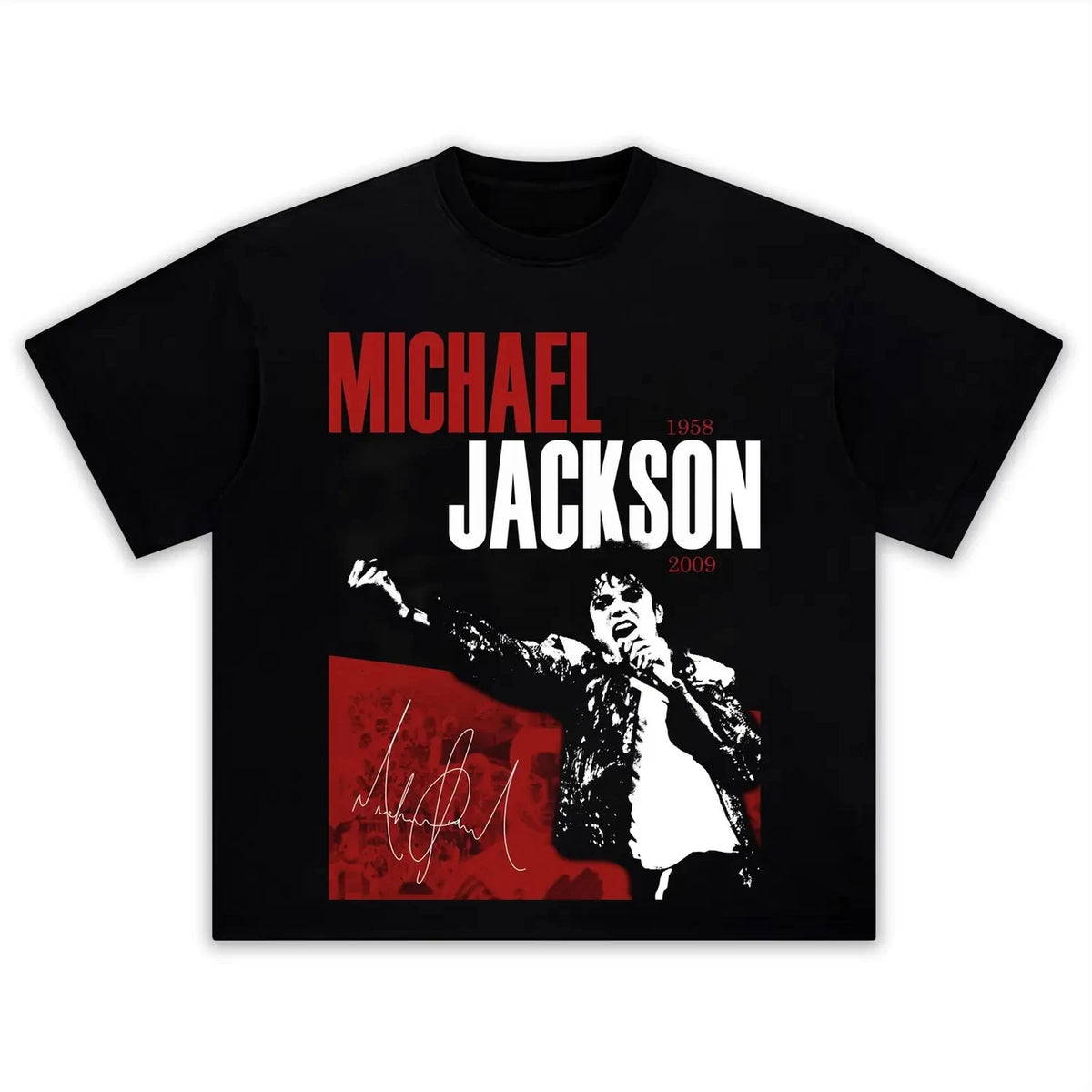 Michael Jackson Thriller Cotton TShirt Retro Streetwear Hip Hop Black Men's Clothing Women Clothing Tee 2026 Summer New T Shirt