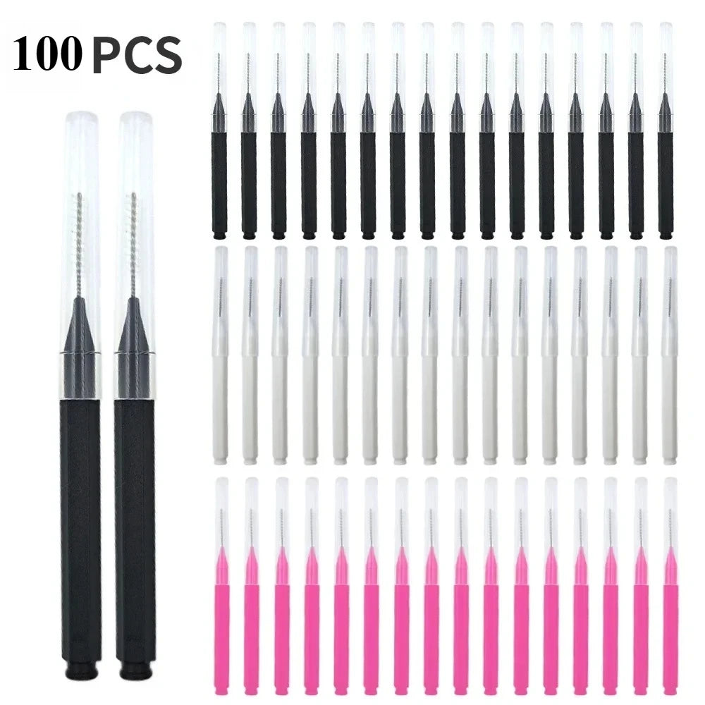 20/50PS Portable Mini Eyebrow Brushes Disposable Eyelash Brow Lifting Brush Applicators Lash Extension Comb Beauty Makeup Tools