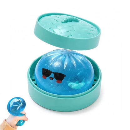 New Glitter Dumpling Colorful Simulation Steamed Bun Decompression Toy for Anxiety Squishes Stress Balls 2026 Viral Fidget Toy