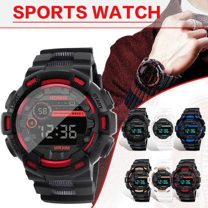Fashion Men‘s Watch Waterproof Sports Digital Watches Men Large Dial Electronic Wristwatch Clock for Boys Child Reloj Hombre
