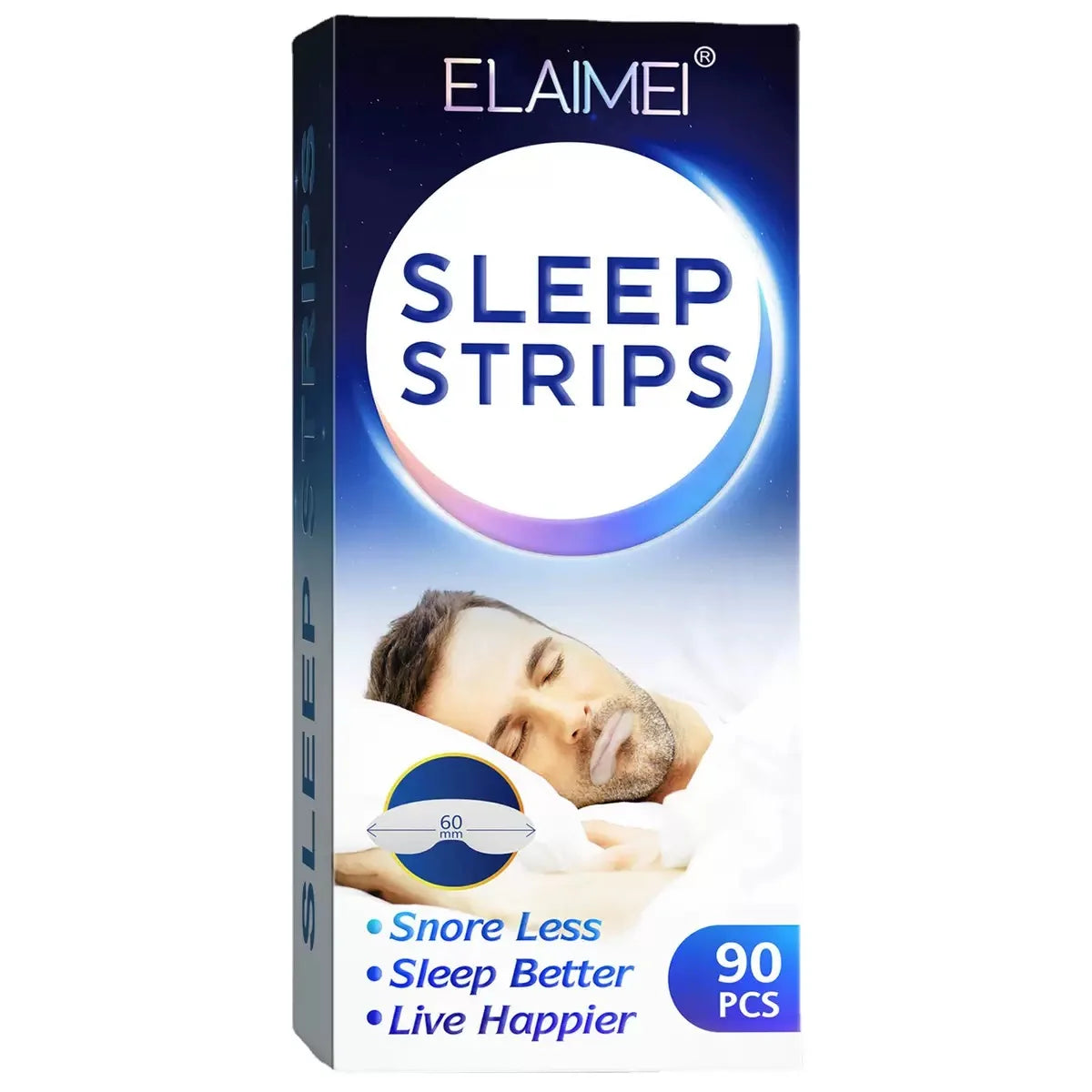 90pcs Mouth Tap Anti Snoring Sleep Strip Disposable Gentle Mouth Tape for Better Nose Breathing Reduce Mouth Dryness Sore Throat