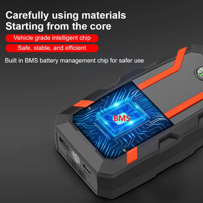 22200mWh Akumulator Rozruchowy Samochodowy Jump Starter 1000A 12V Samochody Benzynowe i Diesel Przenośna Awaryjna Ładowarka do Aktywności na Zewnątrz