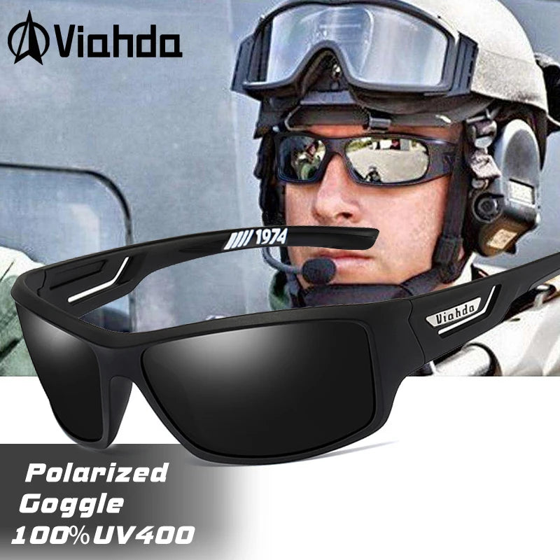 VIAHDA New Polarized Sunglasses Men Driving Sport Designer Sun Glasses Women Eyewear UV400 Without Box Fishing Hiking