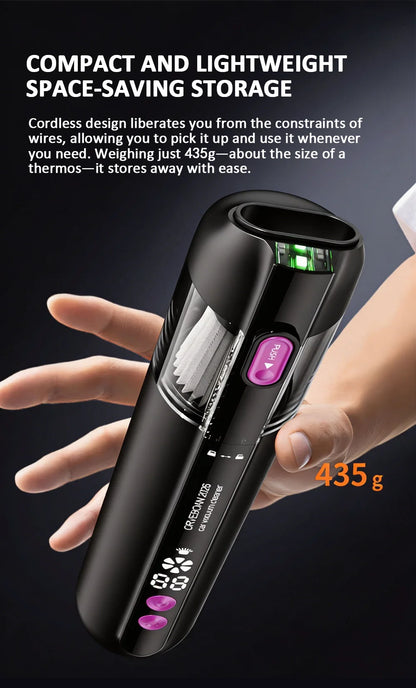 Car Vacuum Cleaner With Brushless Motor Lighting Handheld Vacuum Portable Cordless Compressed Air Duster For Car Home Office