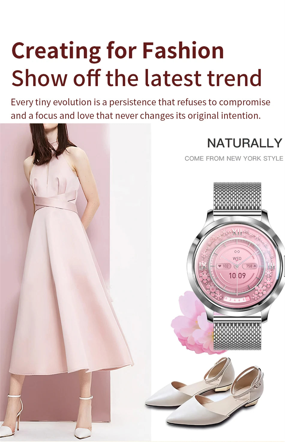 Nowy Smartwatch dla Kobiet 1.32 Cala AMOLED HD Ekran Sportowy Fitness Wodoodporny Zegarek Połączenia Bluetooth Cyfrowy Smartwatch Damski