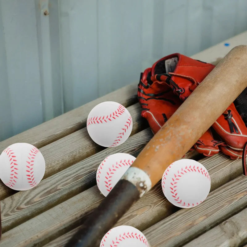 12pcs 6cm PU Baseball Soft Sponge Ball Toy Outdoor Sport Practice Trainning Base Ball Kids Decompression Indoor Outdoor Toy Ball