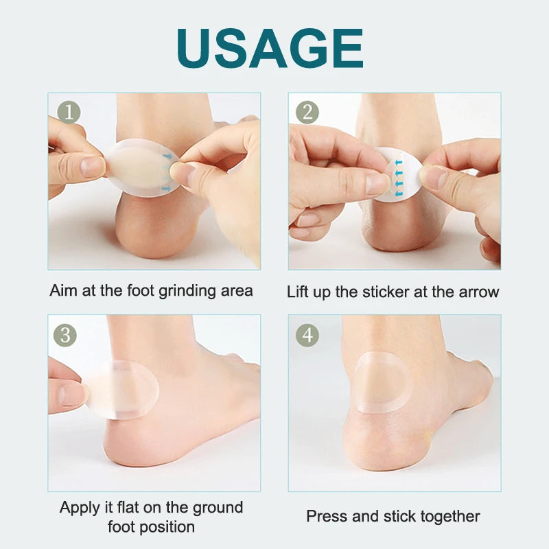 24 5pcs Adhesive Hydrocolloid Gel Blister Plaster Heel Anti-wearing Heel Sticker Pedicure Patch Plaster Foot Care Tools