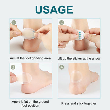 24 5pcs Adhesive Hydrocolloid Gel Blister Plaster Heel Anti-wearing Heel Sticker Pedicure Patch Plaster Foot Care Tools