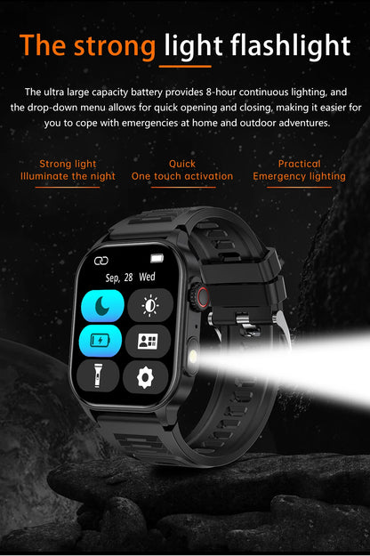 LIGE 2.01" HD Wyświetlacz Smartwatch dla Mężczyzn Kobiet Monitor Zdrowia Zegarki Sportowe Fitness AI Głos Rozmowy Bluetooth Męski Smartwatch Nowość