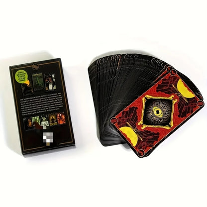 1 Set of Monster Tarot Cards - Divination Board Game, Family Gathering Entertainment Cartridge Guide, Including Frankenstein, Dr