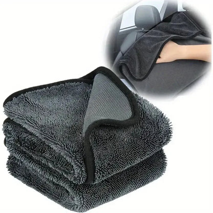 3pc Ultra-Absorbent Microfiber Cleaning Cloth - Soft, Durable & Quick-Dry Towel for Cars, Home, and Bathroom Use
