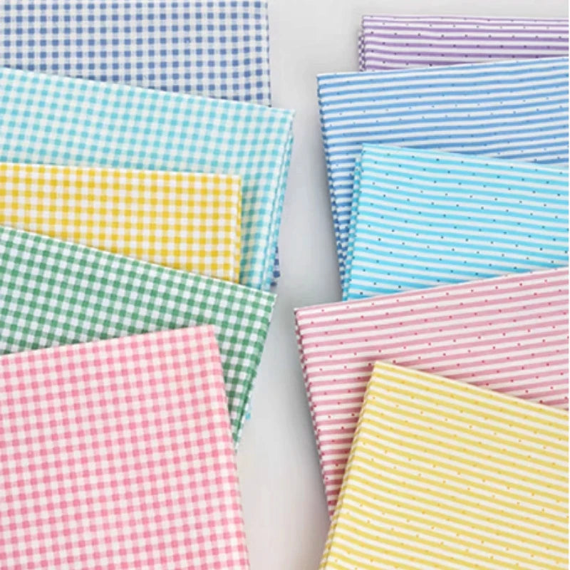 160x50cm Dot Stripe Twill Cotton Sewing Fabric Making Bedding Clothing Handmade Decorative Patch Sewing Cloth