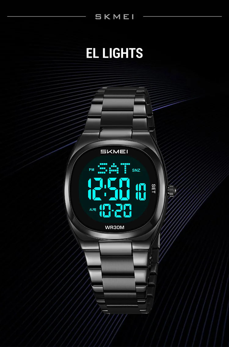 SKMEI 2419 Fashion Electronic Watch Multifunctional Luminous Calendar Alarm Clock Sports Simple Business Digital Watches for Man