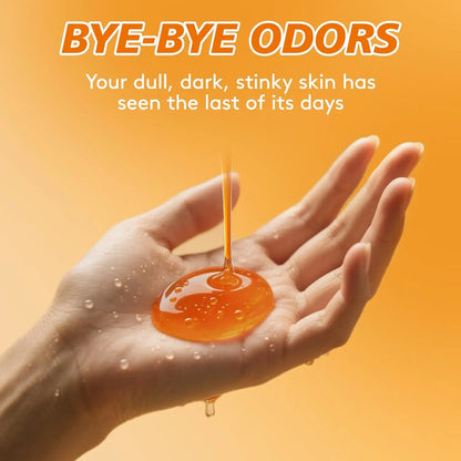 Persimmon Soap Bar and Persimmon Body Wash for Body Odor Control Natural Fruity Aroma Shower Cleanse Gel Bath Soap for Women&Men