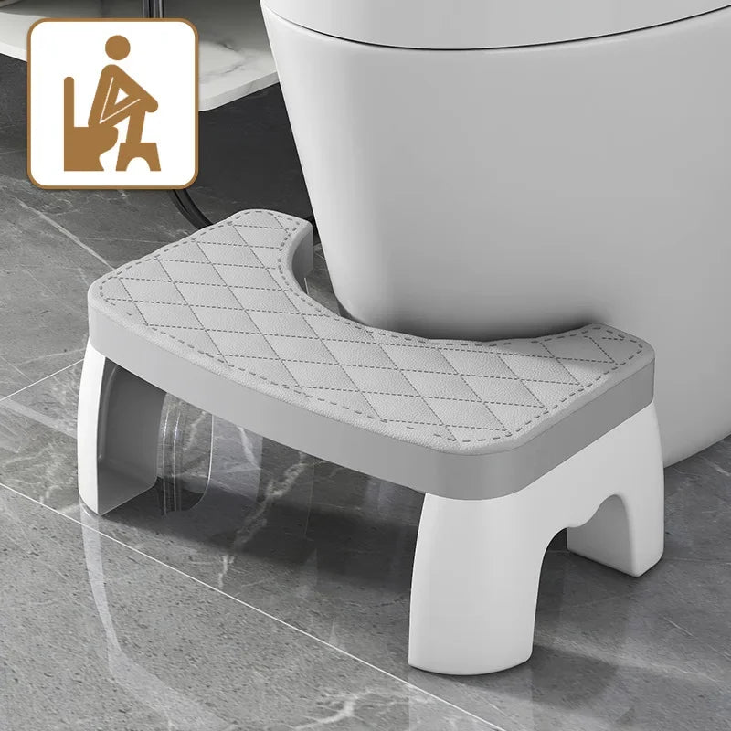 1 Pcs Anti-Slip Toilet Stool Thickened Bathroom Footstool Ergonomic Potty Step Helper Under Desk Footrest for Adults Kids