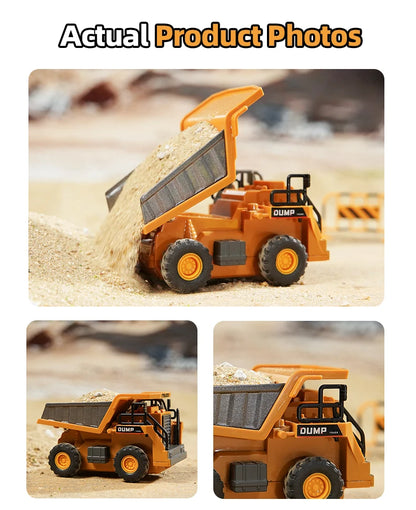 2026New Full-Scale Mini Excavator Tipper Truck 1:64 Remote Control Engineering Vehicle Mini Forklift Birthday Gift Toy RC Trucks
