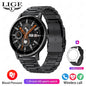 LIGE 2026 Zewnętrzny Smartwatch Męski 2.01" Ekran IP68 Wodoodporne Zegarki Wytrzymały Wojskowy Bluetooth Połączenia Smartwatch dla Androida i iOS