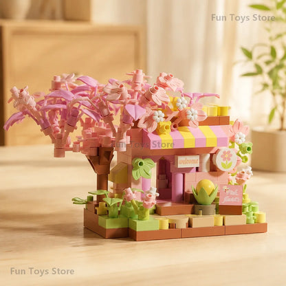 Mini Brick Building Set Rose Flower Model, Creative DIY Building Block Kit for Desk Decor, Birthday Gift for Adults and Teens
