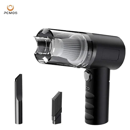 PCMOS 1PC Wireless Vacuum Cleaner Dual Use for Home and Car High Power Powerful Vacuum Cleaner Black