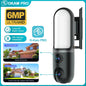 Kamera uliczna OKAM PRO 2w1, HD 6MP, Wi-Fi, CCTV, dwuobiektywowa kamera zewnętrzna, wodoodporna, śledzenie ruchu, noktowizor, PTZ
