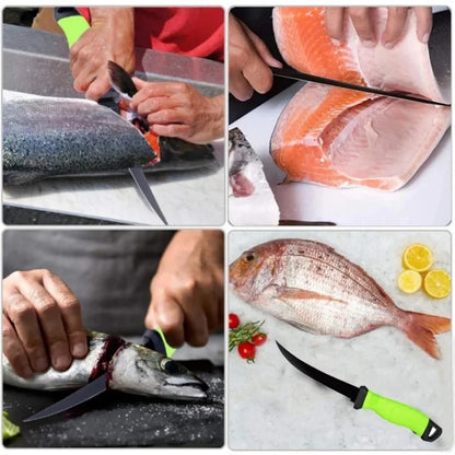 Fishing Knife 6 Inch Fillet Boning Knife Stainless Steel Cleaver Kitchen Professional Fruit Meat Cutting Fishes Slicing Knives