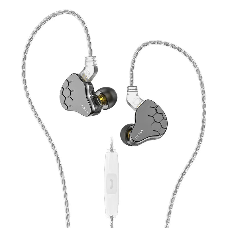 KBEAR Lark 1DD+1BA Hybrid IEM HiFi Earphones Zinc Alloy Shell 10mm Dynamic Driver Wired Headphones with Detachable 2Pin for Audiophile & Studio