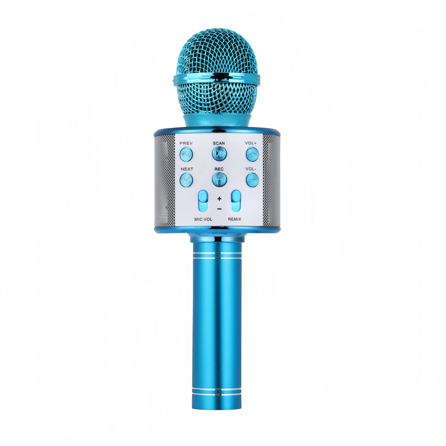Portable Bluetooth Karaoke Microphone with 5 Voice Changer Reverb Adjustment Recording Function Microphone for Kids Gifts