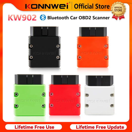 2026 KONNWEI KW902 Elm327 V1.5 OBD2 Bluetooth Car Diagnostic Scanner Mini obd Code Reader for Android/IOS Off Check Engine Light