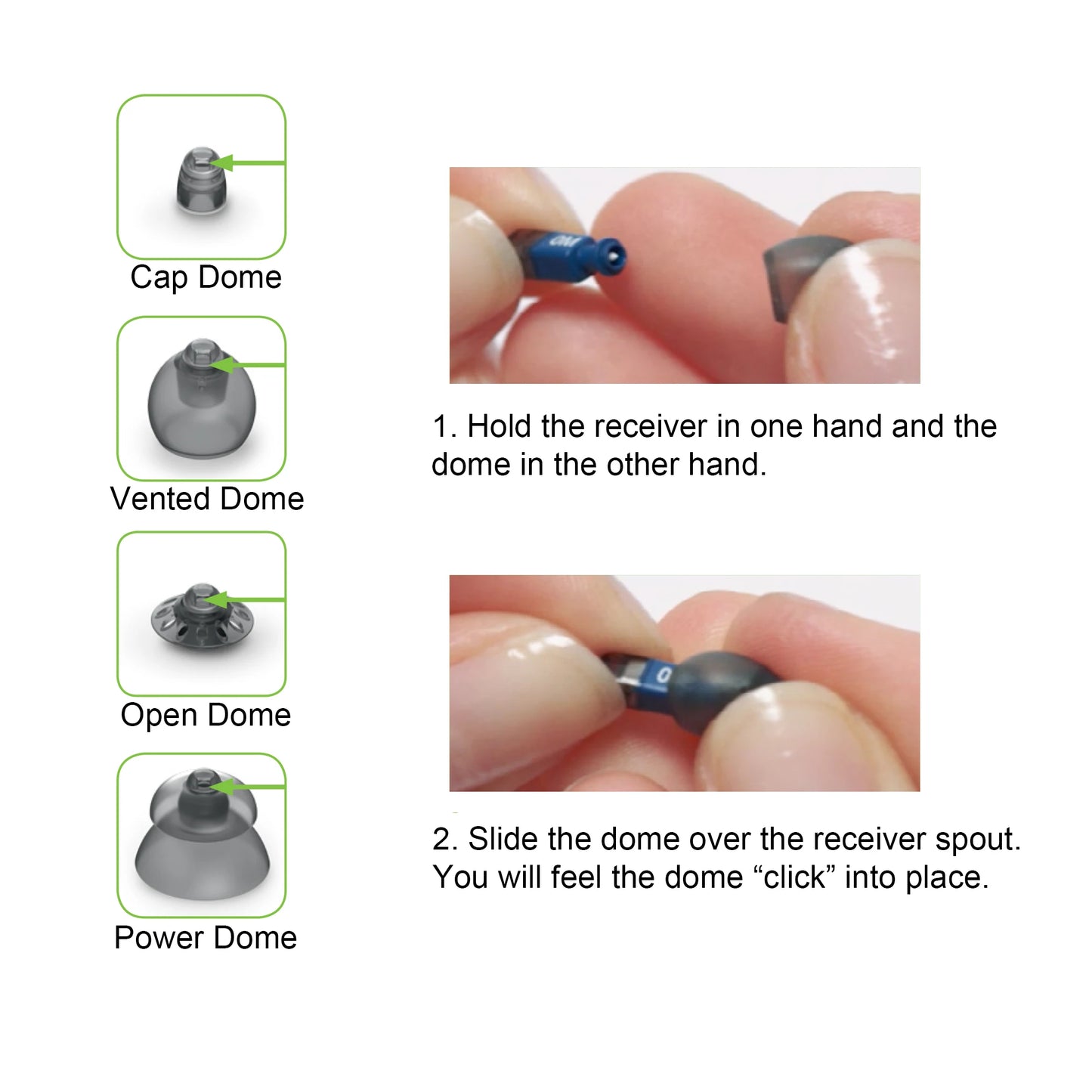 Hearing Aid Domes for Phonak Replacements,Phonak Open 4.0 Domes,10pcs Universal Domes for Phonak-Unitron Ric Hearing aid