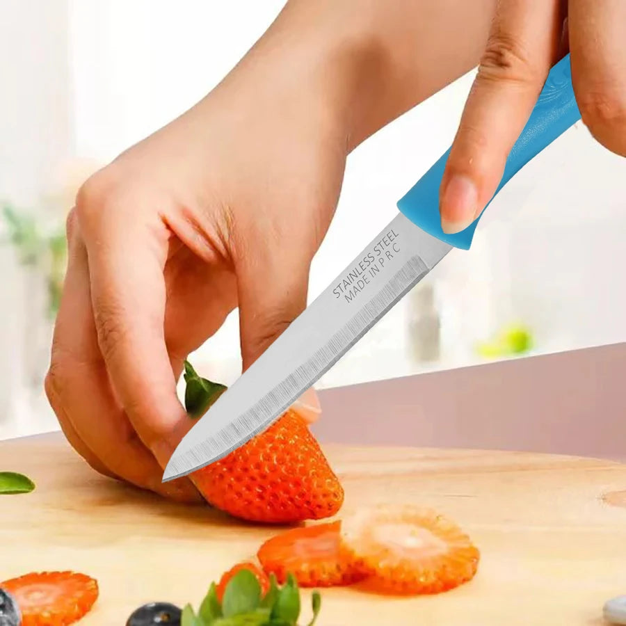A Portable Fruit Knife Set Of 3 Knives, A Fine And Sharp Stainless Steel Kitchen Knife, A Daily Ladies' Kitchen Accessory Peeler