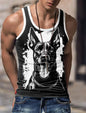 Sports Vest Mens Loose Summer Trendy Fitness Sleeveless Bottom Shirt Retro Oversized Round Neck Short Sleeve T Shirt 2Xs-6Xl