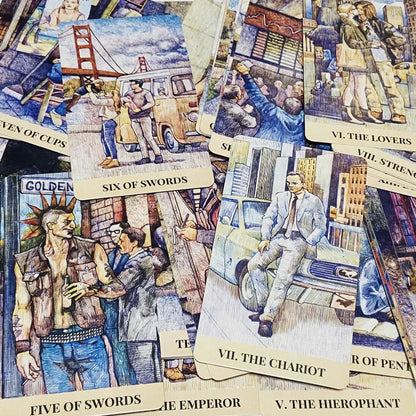 City Labyrinth Tarot cards 78 Deck English Board games Selfcare for Tarot Readings Vibrant Easy Deck Fortune Telling Game